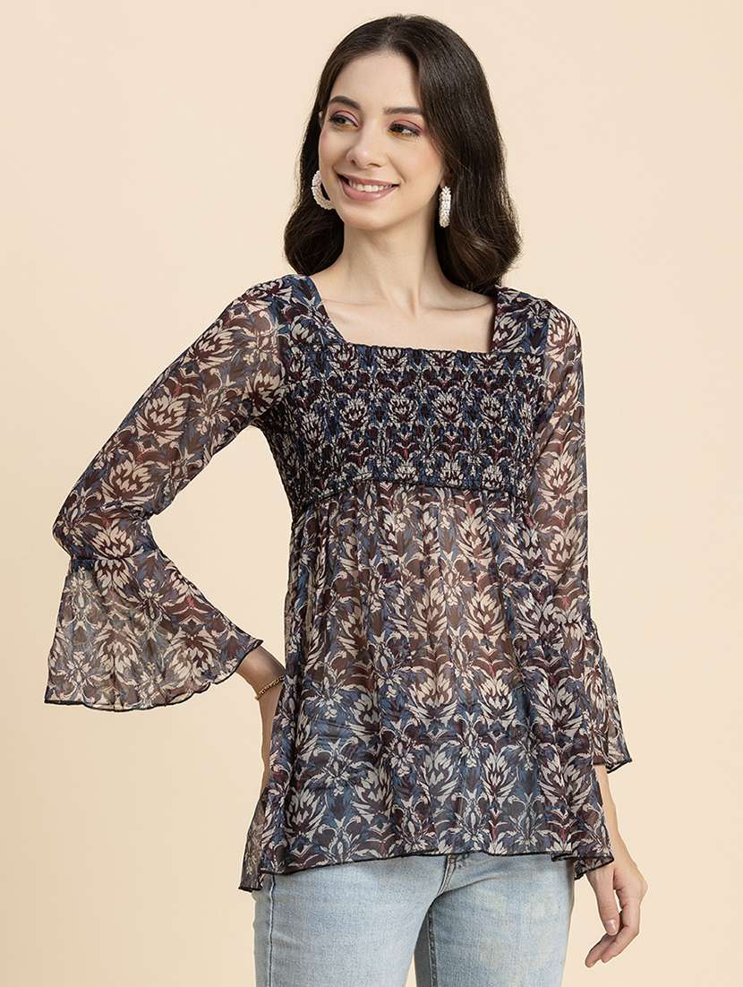 women's peplum square neck top