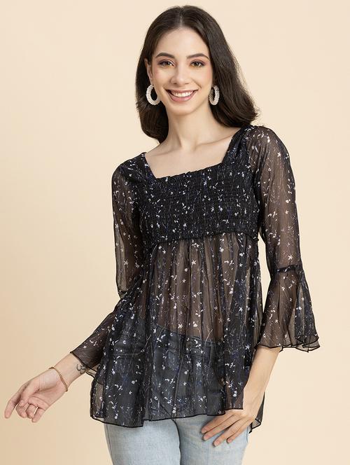 women's peplum square neck top - 20296770 -  Standard Image - 0