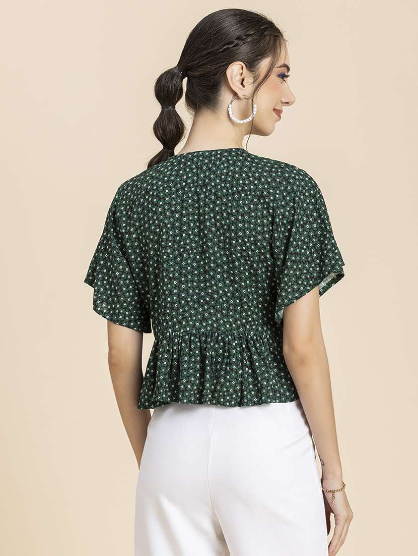 women's peplum v neck top - 20296783 -  Standard Image - 2