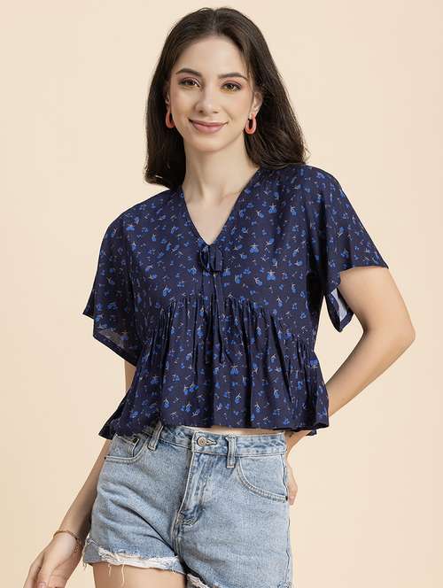 women's peplum v neck top - 20296785 -  Standard Image - 0