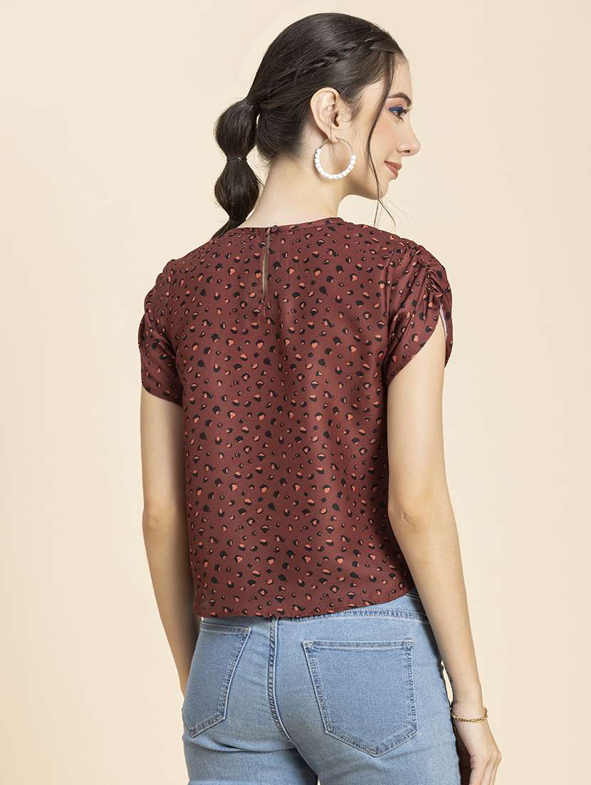 women's straight round neck top - 20296792 -  Standard Image - 2