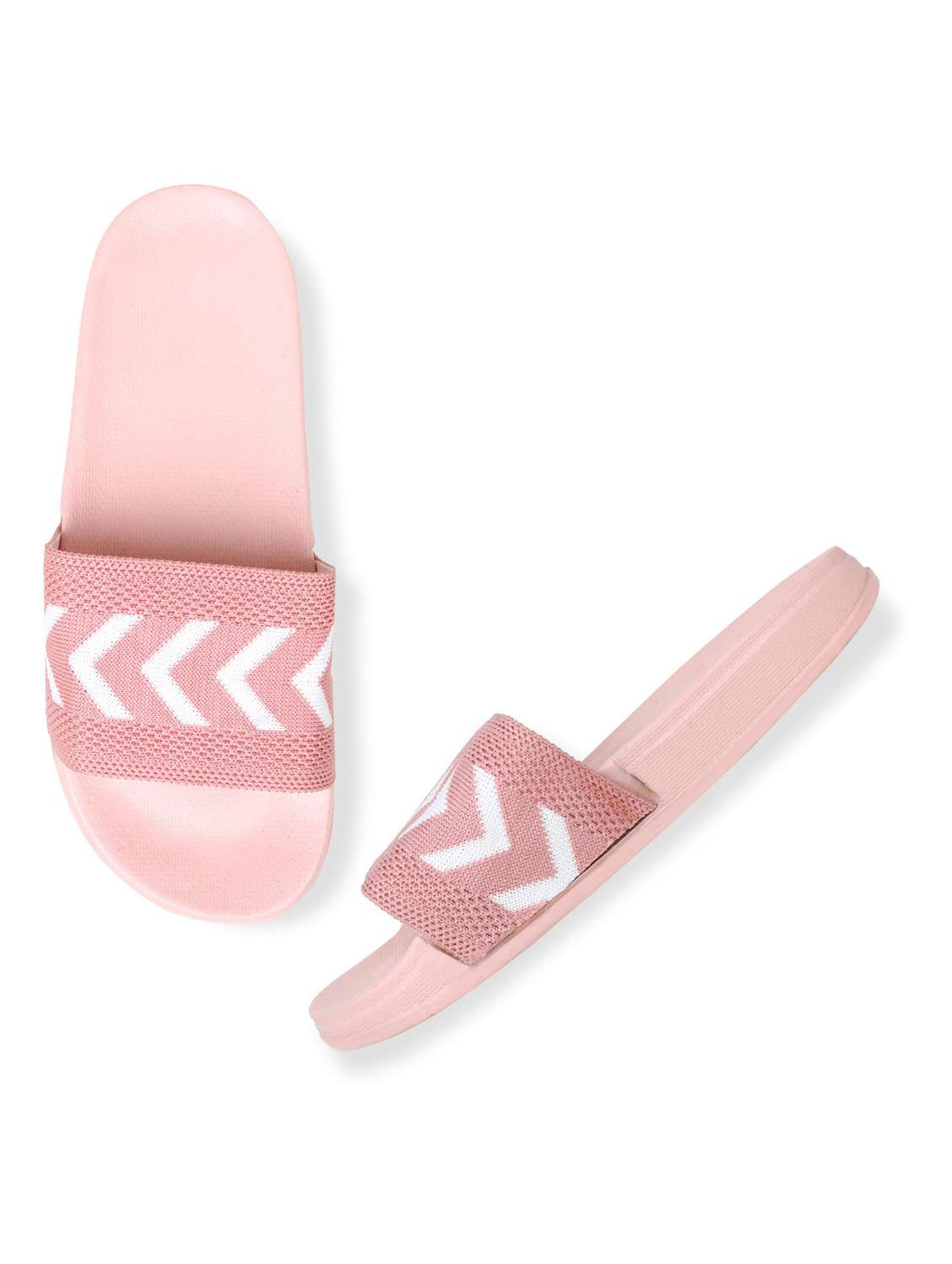 women baby pink knitted flip flop - 20297080 -  Standard Image - 2