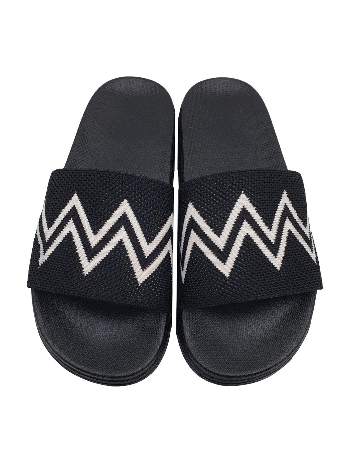 women black knitted flip flop - 20297093 - Standard Image - 2