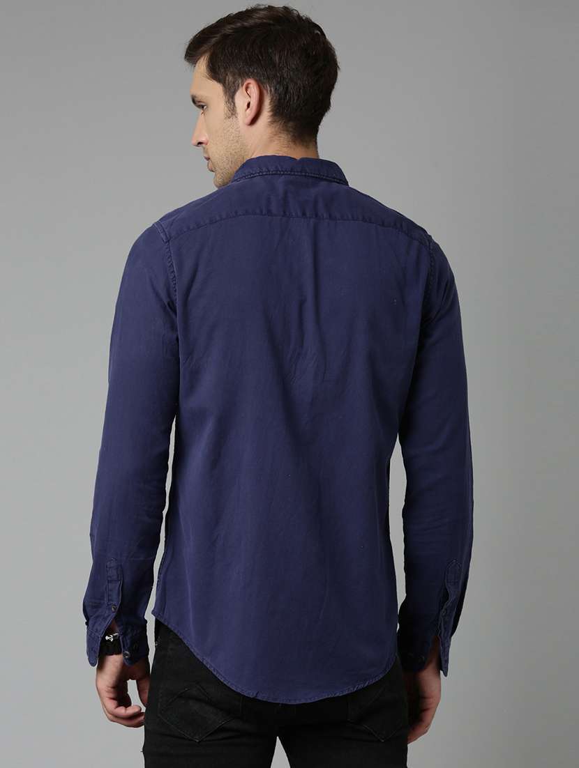 mens solid casual shirt - 20298137 - Standard Image - 2