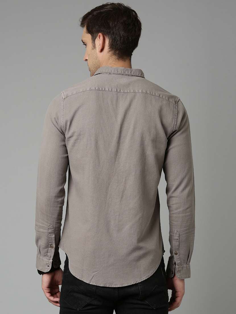 mens solid casual shirt - 20298139 -  Standard Image - 2
