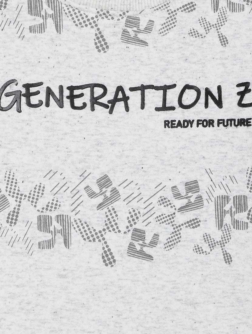 grey  graphic print regular sweatshirt - 20298278 -  Standard Image - 2