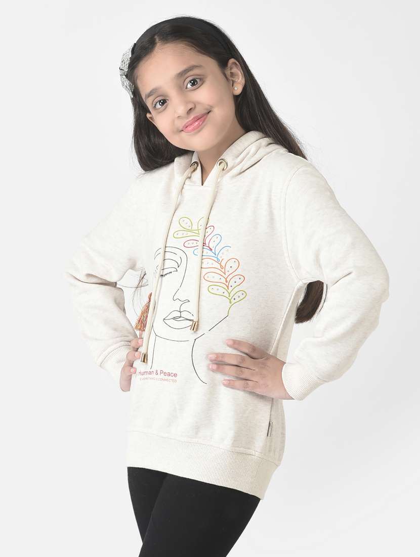 girls graphic print hooded sweatshirt - 20298389 -  Standard Image - 2