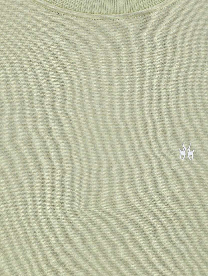 girls light green cotton blend sweatshirt - 20298419 -  Standard Image - 2