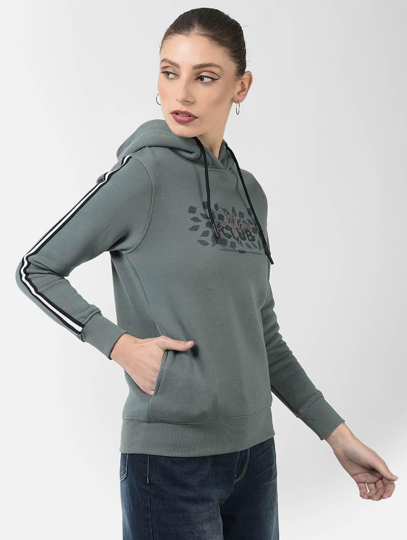women grey cotton blend regular sweatshirt - 20298758 - Standard Image - 2