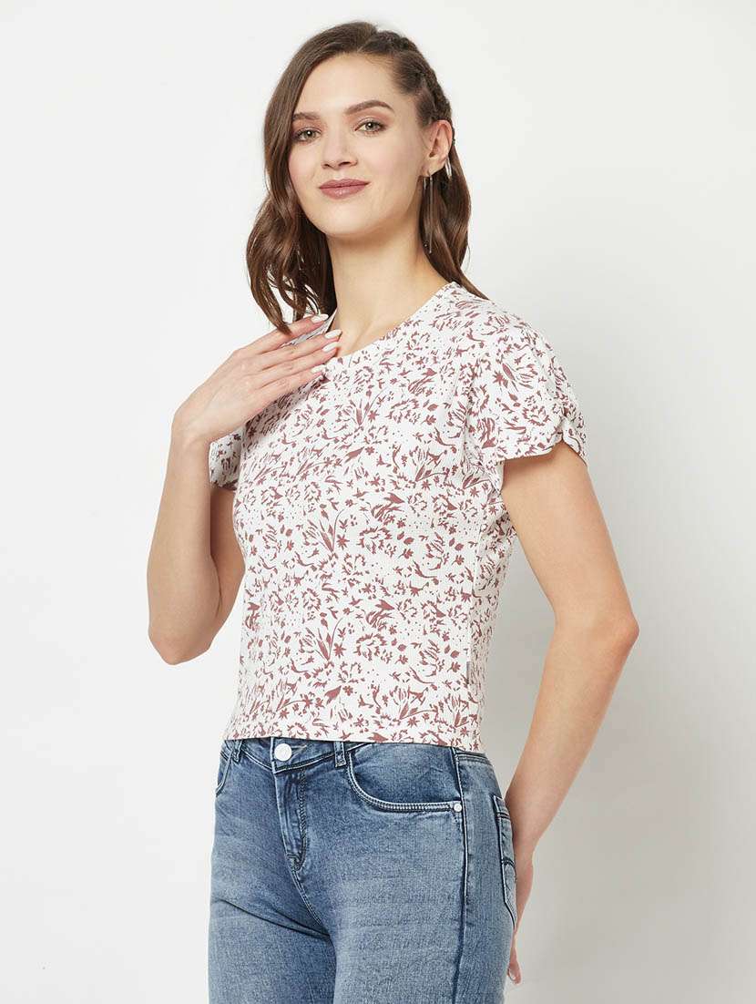 white floral regular t-shirt - 20298803 -  Standard Image - 2