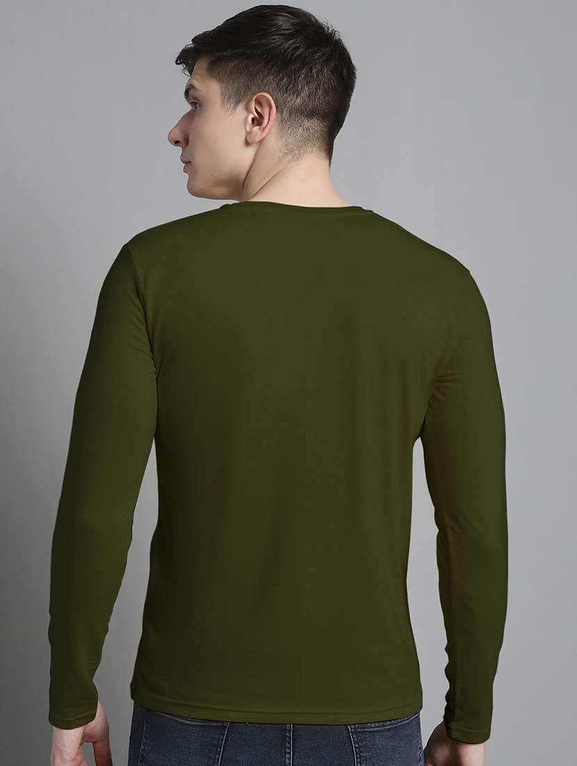 men v-neck chest printed t-shirt - 20299031 -  Standard Image - 2