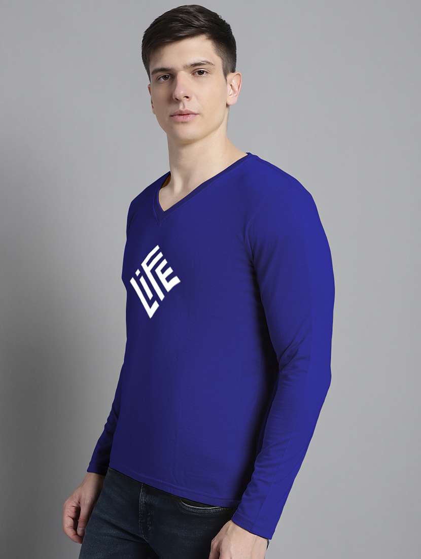 blue cotton front print tshirt - 20299111 -  Standard Image - 2