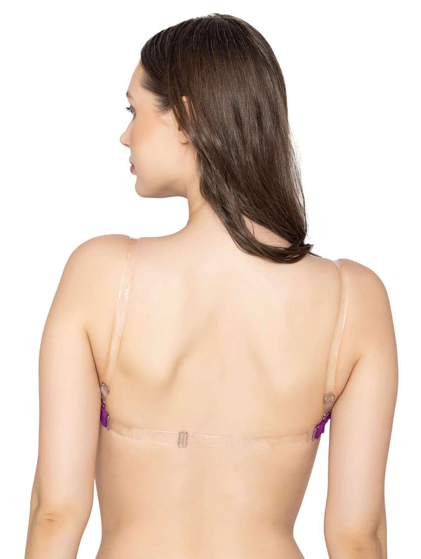 purple polyamide regular bra - 20299198 - Standard Image - 2