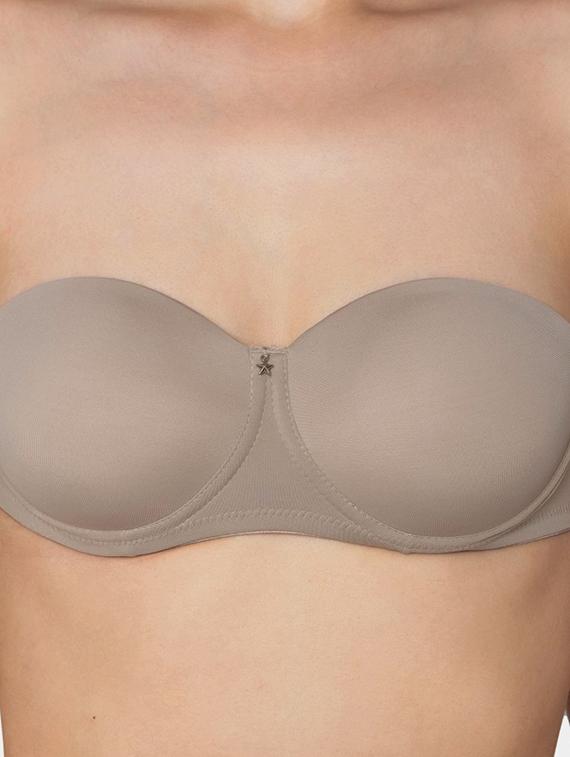 grey polyamide balconette bra - 20299255 - Standard Image - 2
