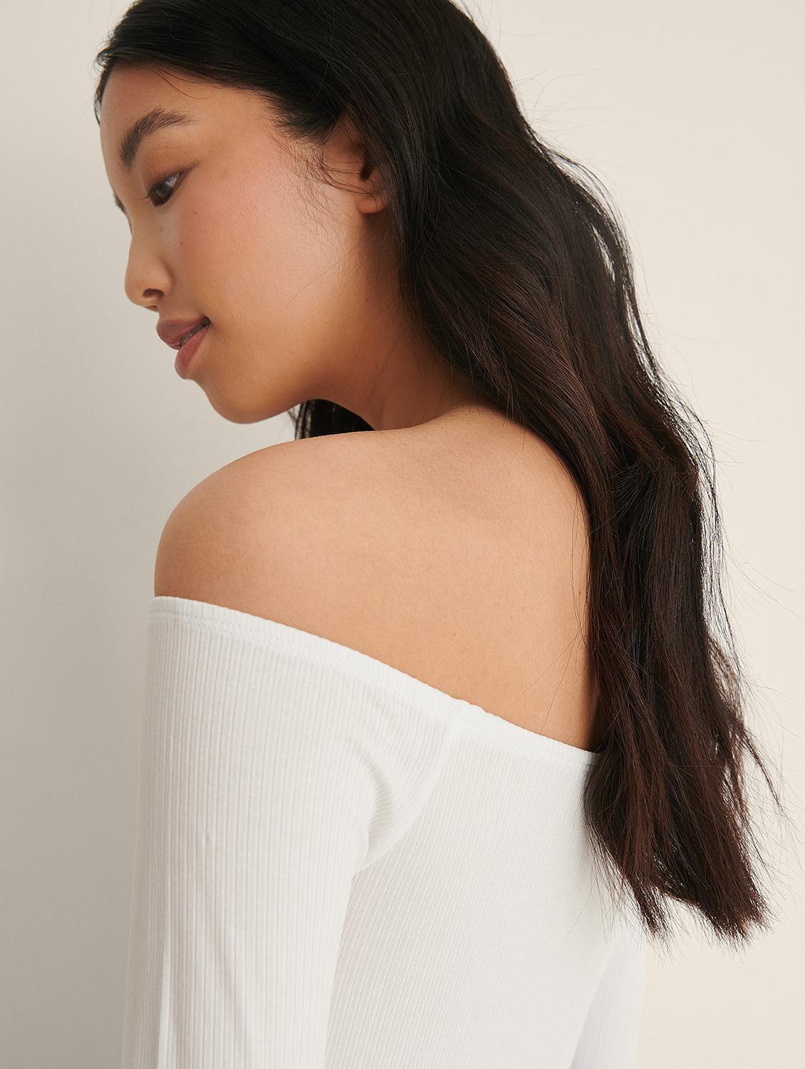 white solid long sleeves regular top - 20299538 - Standard Image - 2