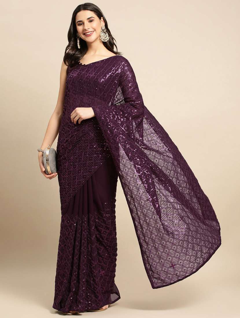 women's embellished saree with blouse