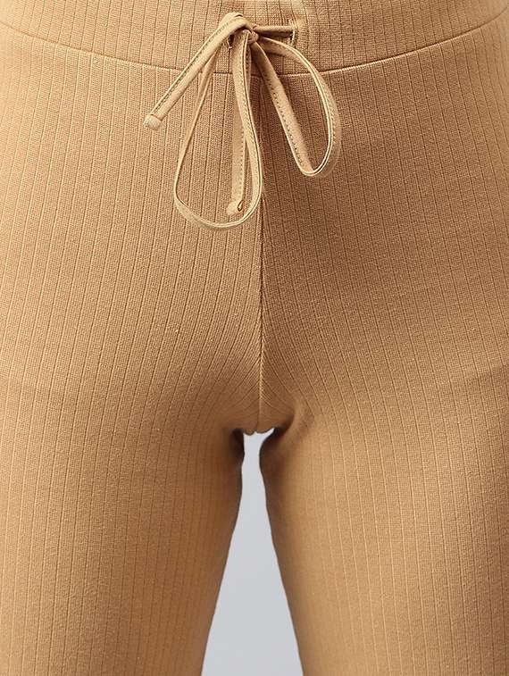 women solid top and trouser co-ord set - 20300305 -  Standard Image - 7