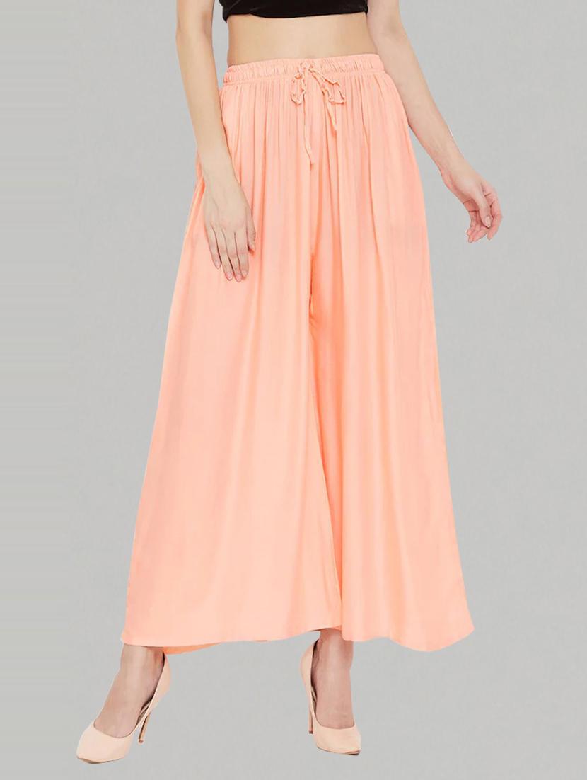 women mid rise solid flared palazzo - 20300617 -  Zoom Image - 0