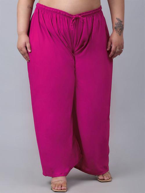 women mid rise solid flared palazzo - 20300684 -  Standard Image - 0