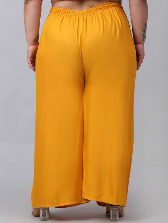 women mid rise solid flared palazzo - 20300688 -  Standard Image - 2