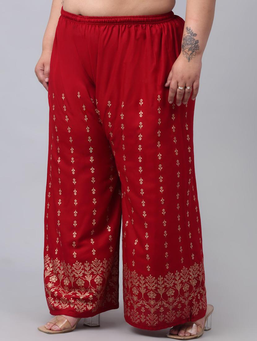 red bottom placement print palazzo - 20300710 - Standard Image - 2