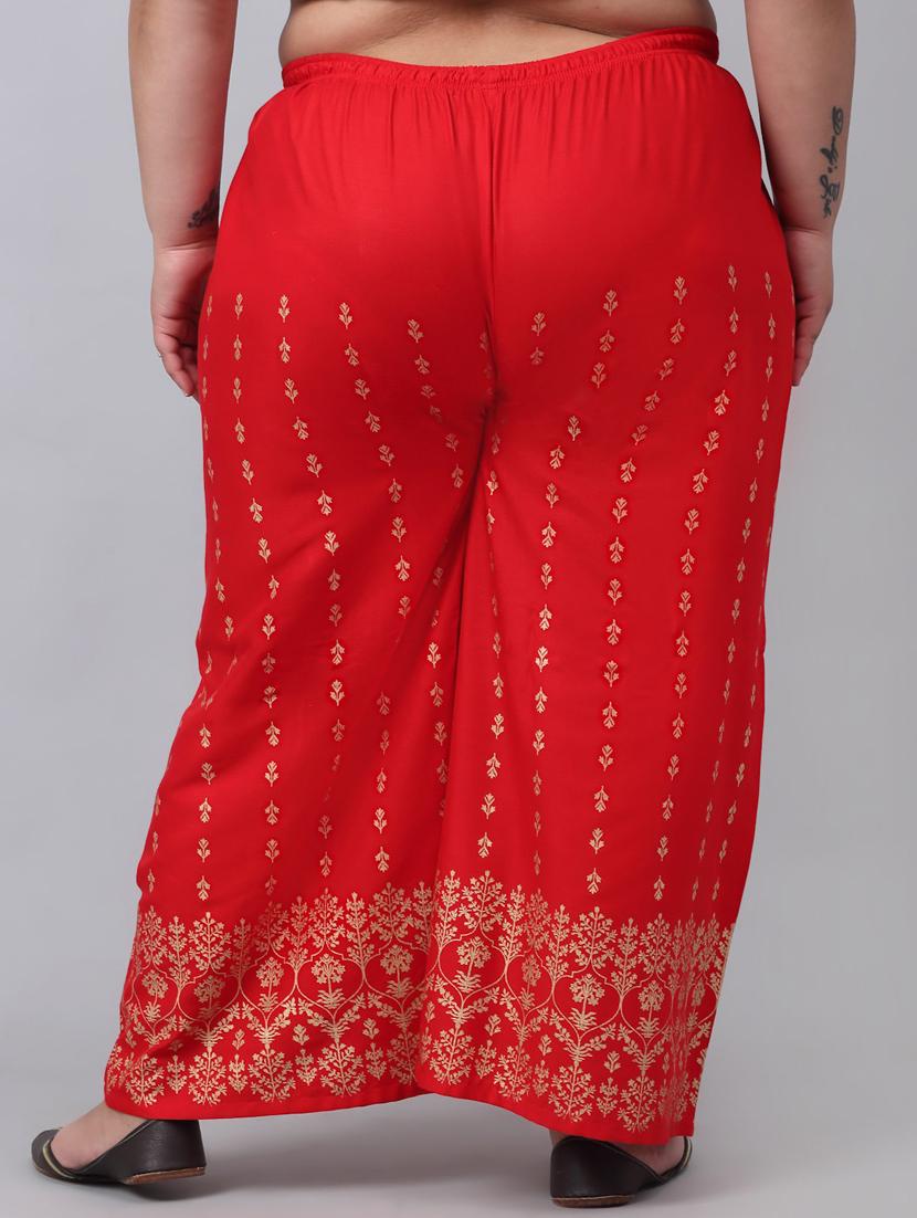 red bottom placement print palazzo - 20300710 - Standard Image - 7