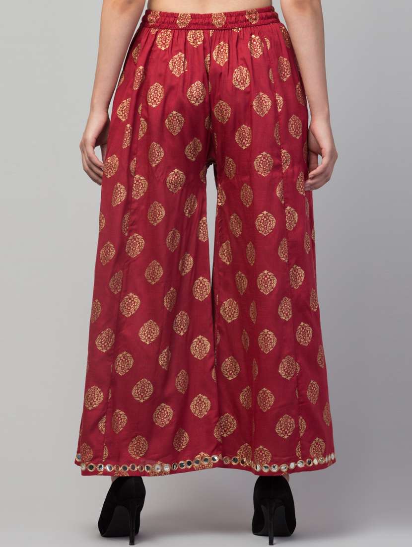 women floral print viscose palazzo - 20300724 -  Standard Image - 2