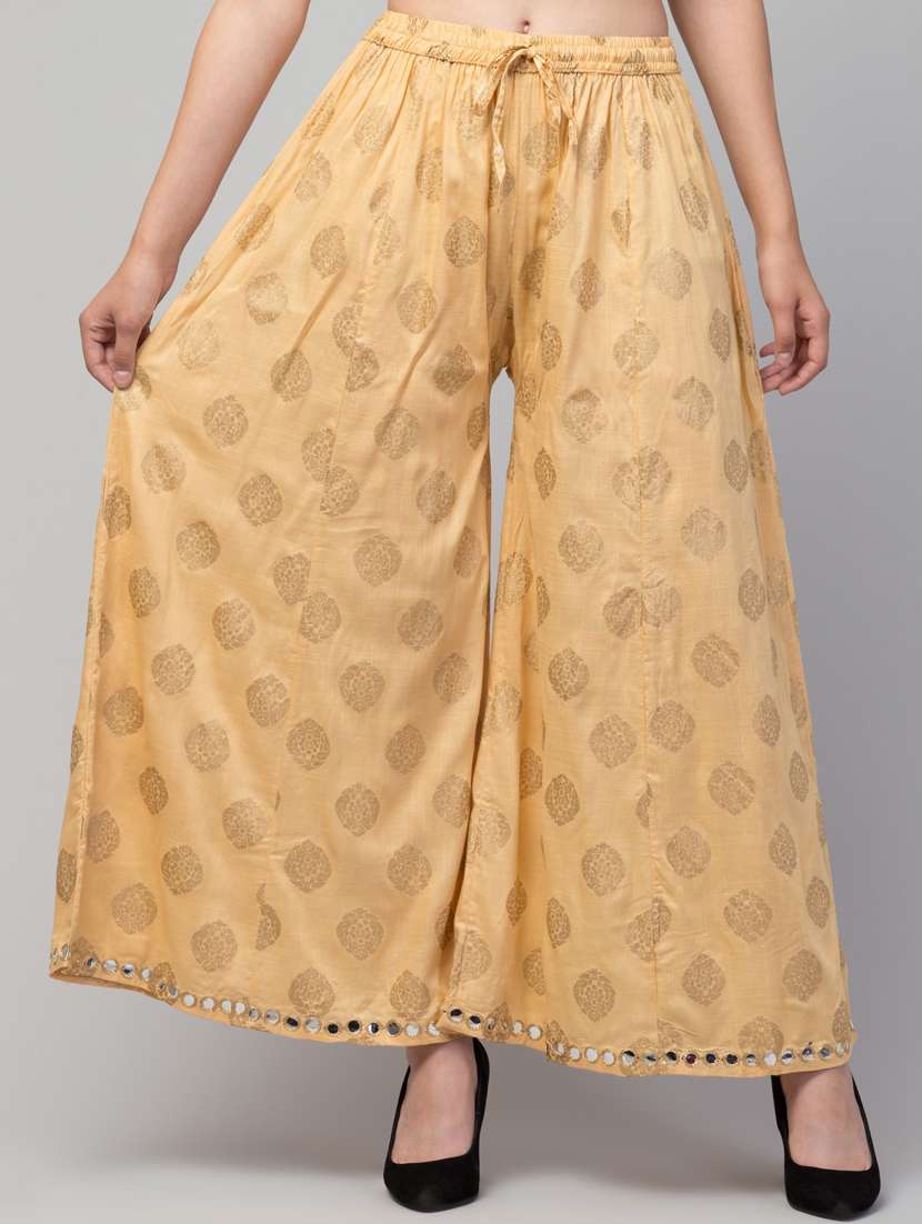 women floral print viscose palazzo - 20300728 - Zoom Image - 0