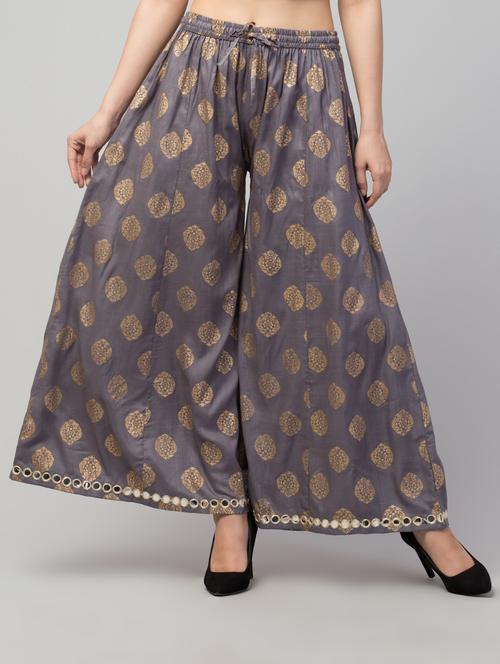 women floral print viscose palazzo - 20300737 -  Standard Image - 0