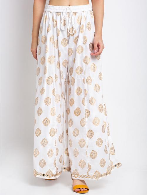 women floral print viscose palazzo - 20300747 -  Standard Image - 0