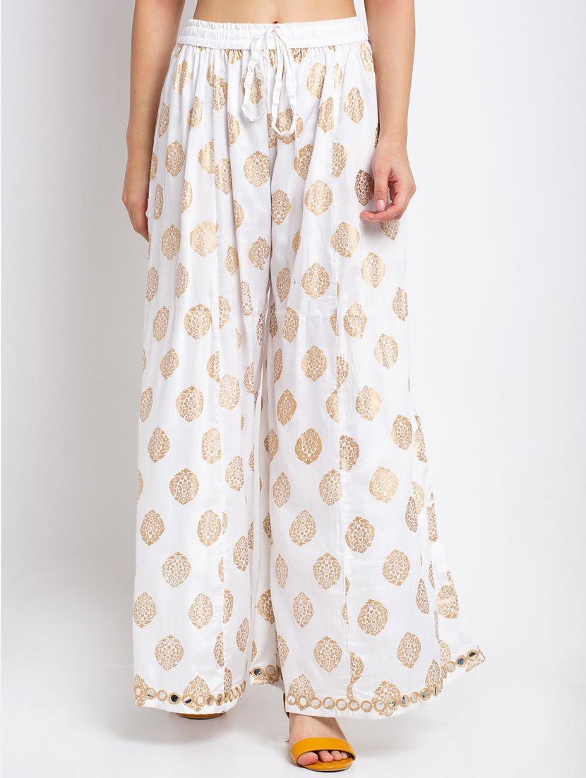 women floral print viscose palazzo - 20300747 -  Zoom Image - 0