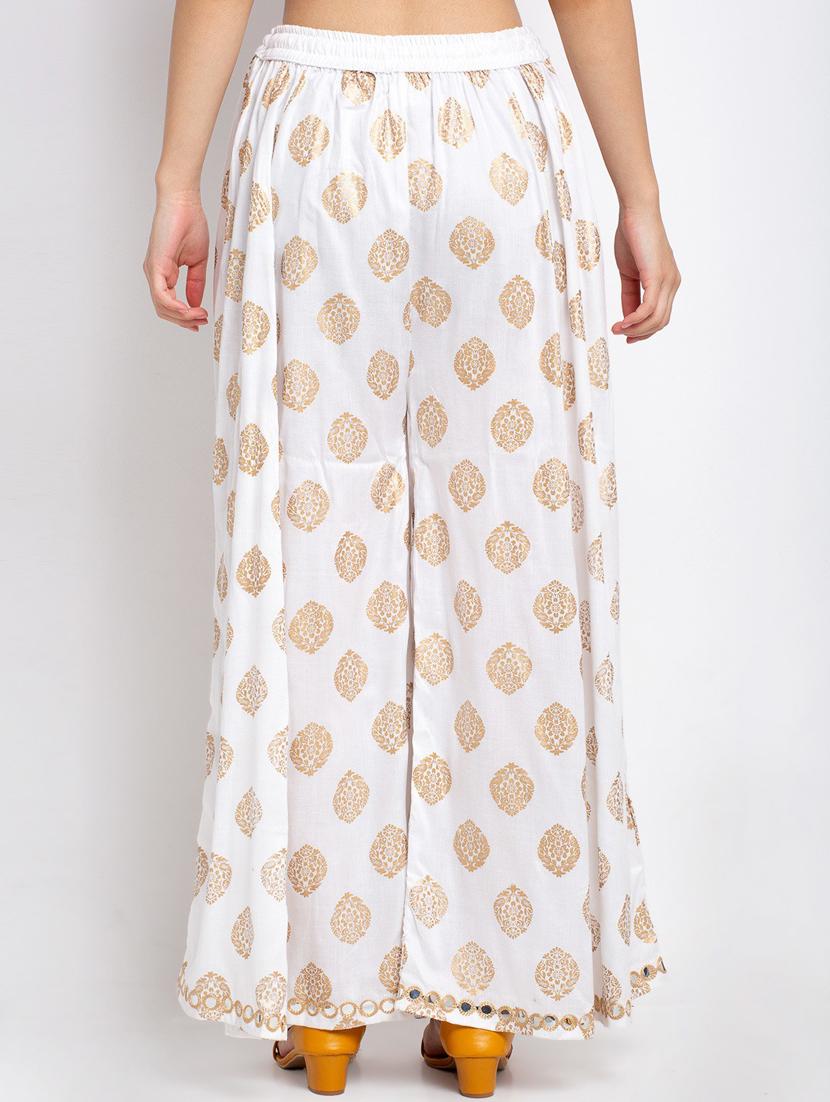 women floral print viscose palazzo - 20300747 - Standard Image - 2