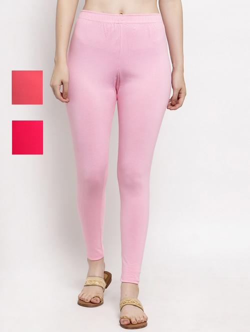 women pack of 3 solid leggings - 20300827 - Standard Image - 0