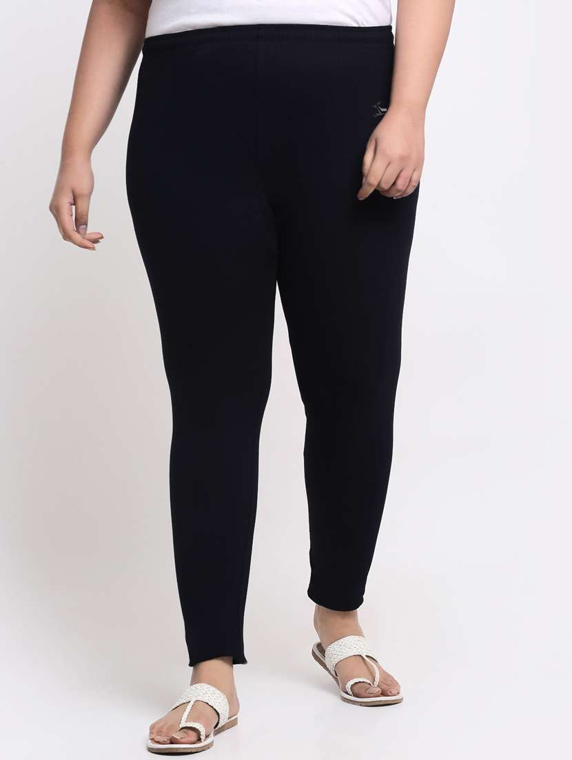 women mid rise solid legging