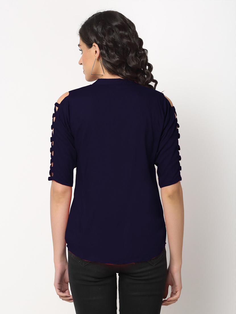 dark blue solid regular shirts - 20301348 - Standard Image - 2