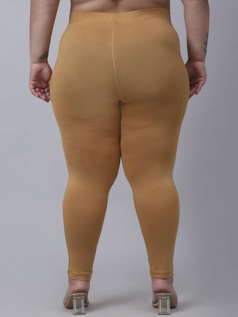 tan cotton blend solid legging - 20301411 - Standard Image - 2