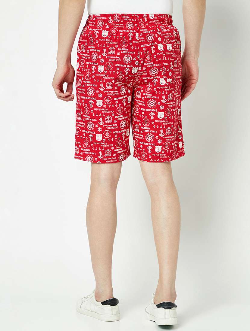 men printed mid rise chinos bermuda shorts - 20301830 -  Standard Image - 2