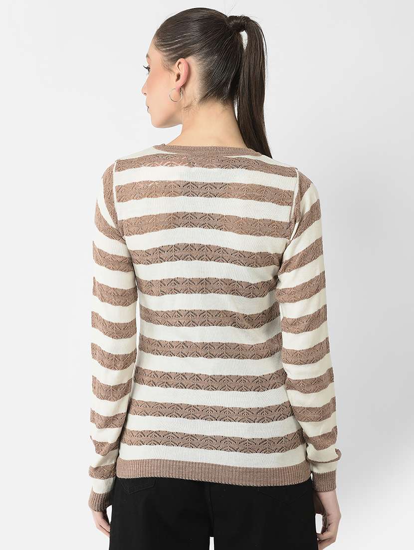 brown self design pullover - 20301928 -  Standard Image - 2