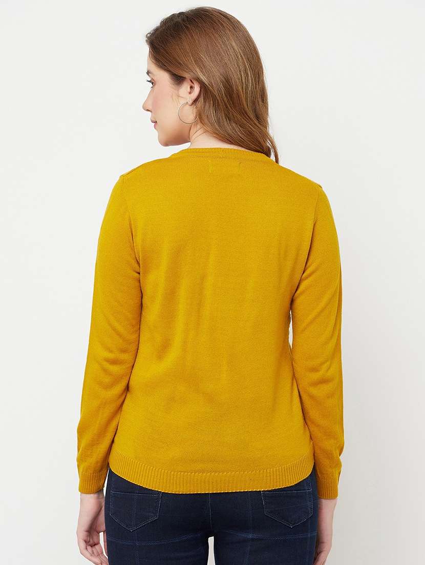 yellow self design cardigan - 20301930 - Standard Image - 2
