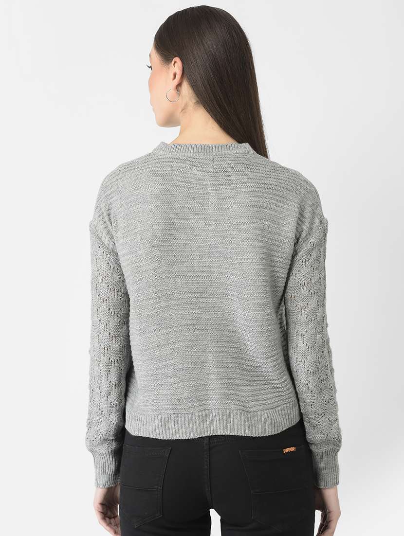 grey self design pullover - 20301952 -  Standard Image - 2