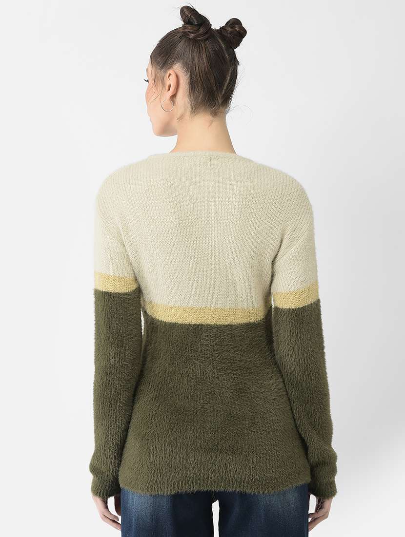 crew neck color block pullover - 20301958 -  Standard Image - 2