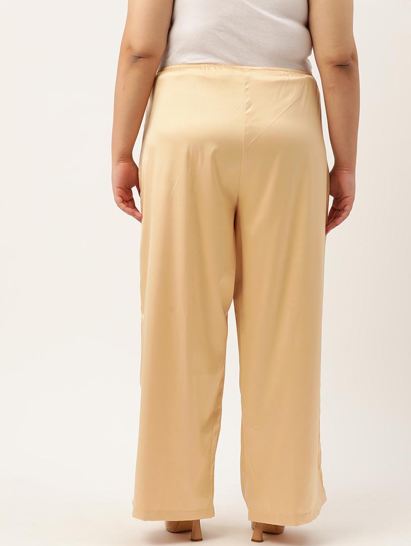 beige linen relaxed fit palazzo - 20302752 - Standard Image - 2