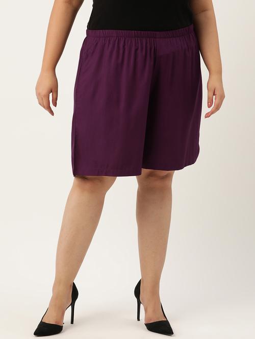 purple rayon regular short - 20302777 - Standard Image - 0