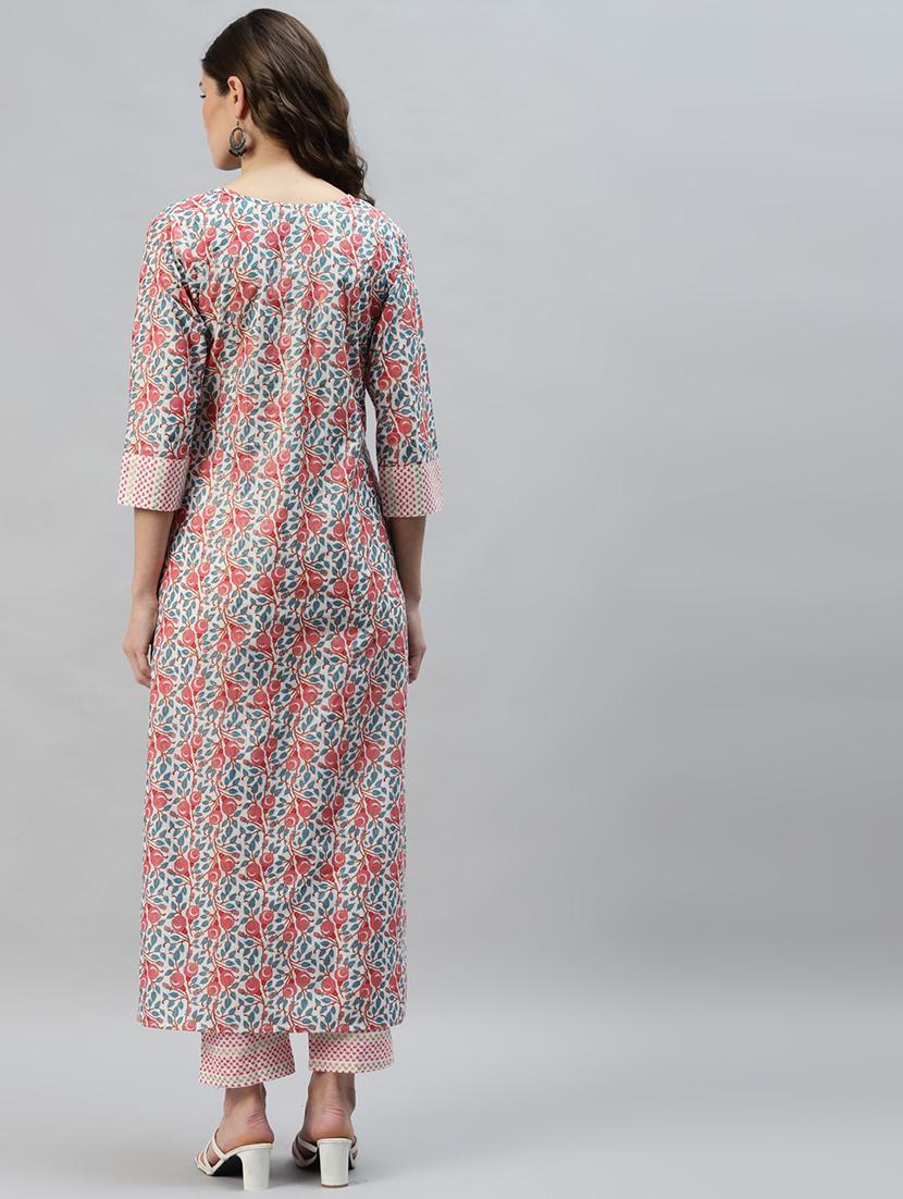 multi colored kurta pant set - 20302819 - Standard Image - 2