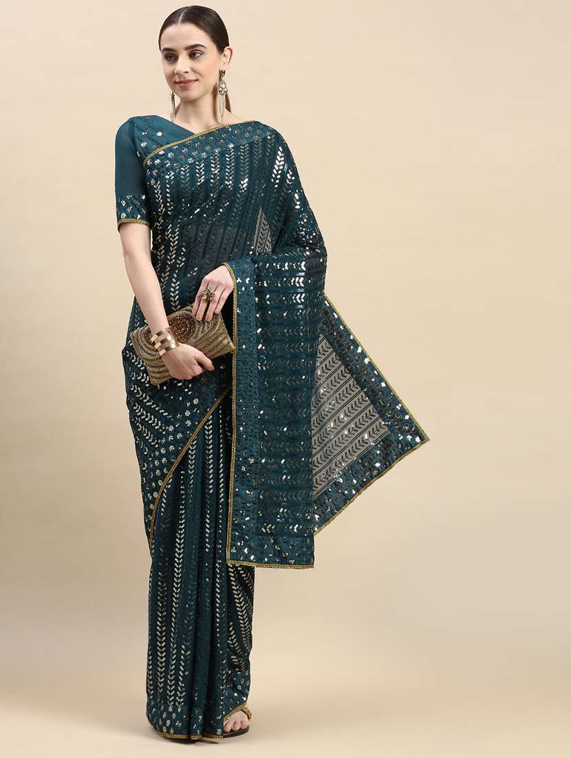 women's embellished saree with blouse - 20303109 - Zoom Image - 0