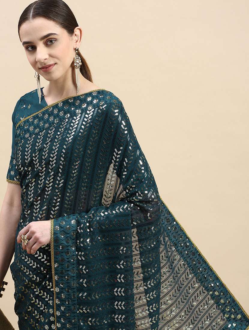 women's embellished saree with blouse - 20303109 - Standard Image - 2