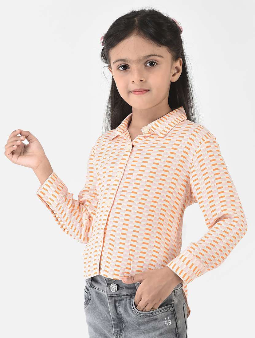 orange cotton shirt top - 20304245 -  Standard Image - 2