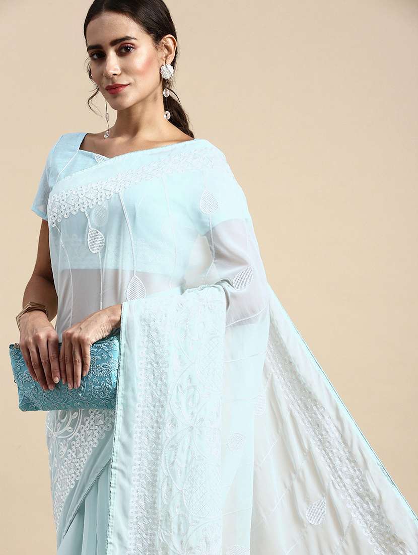 women's embroidered saree with blouse - 20305490 -  Standard Image - 2