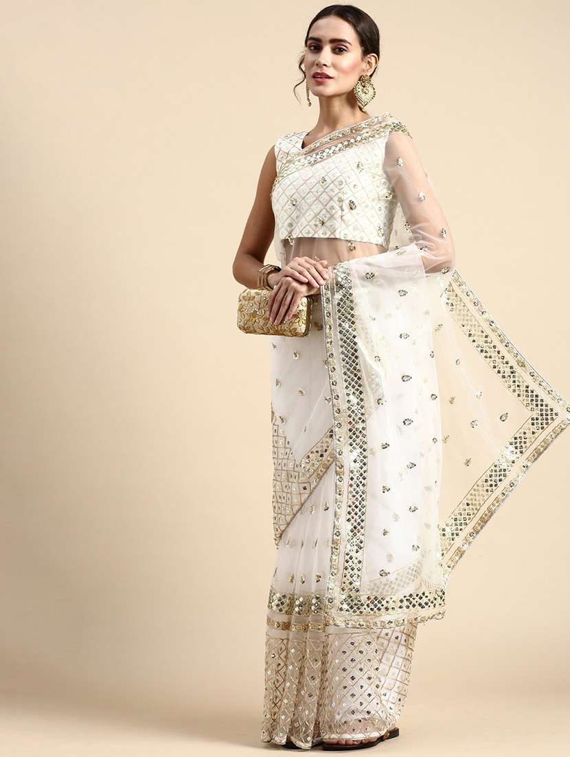 women's embellished saree with blouse