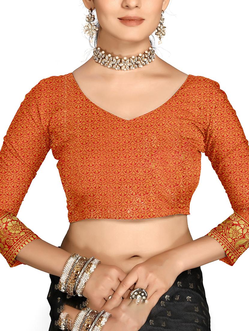 women's banarasi saree with blouse - 20305923 - Standard Image - 2